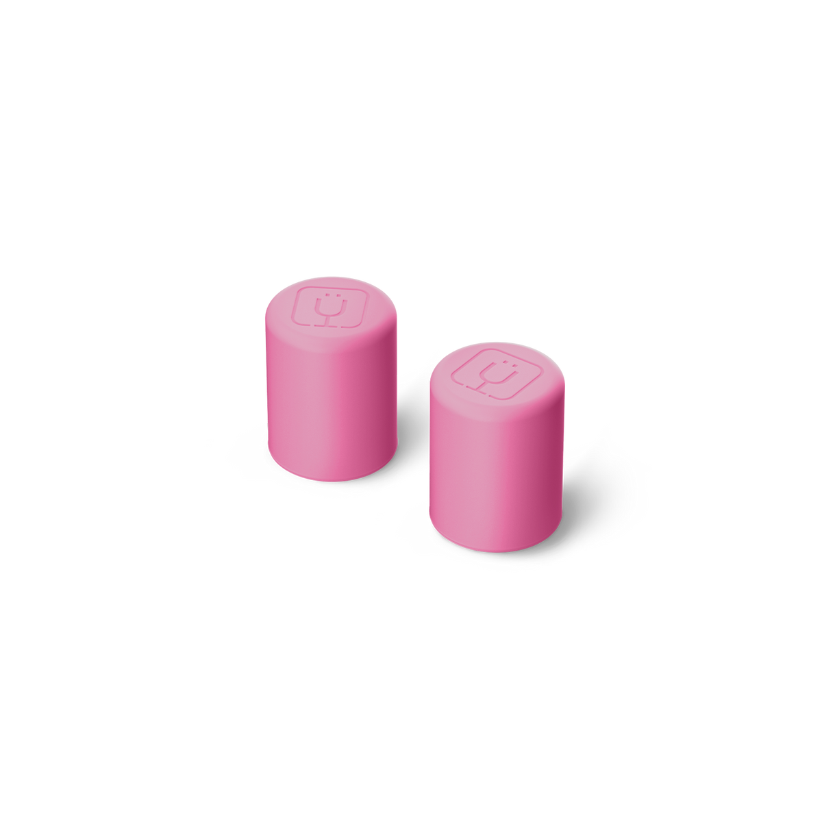 Magnetic straw cover pink gingham - US 20173