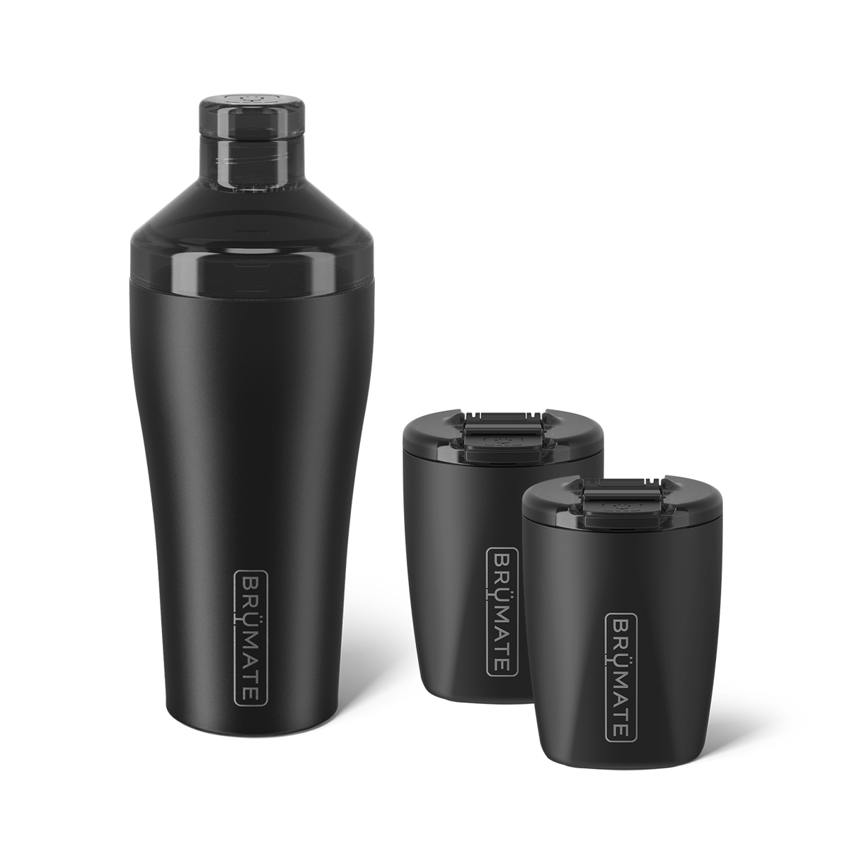 Cocktail shaker rocks bundle matte black 22 12oz - US 08544