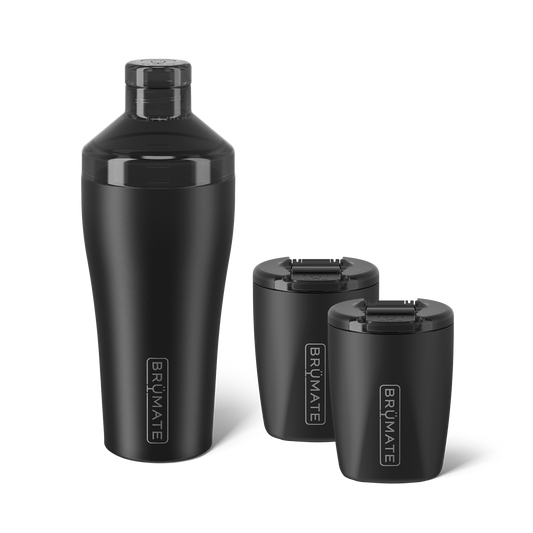 Cocktail shaker rocks bundle matte black 22 12oz - US 08544