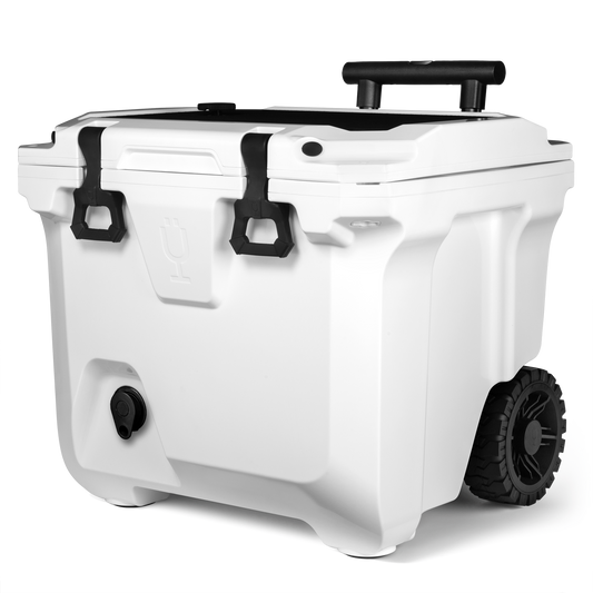 Brutank 35 quart rolling cooler ice white - US 24442