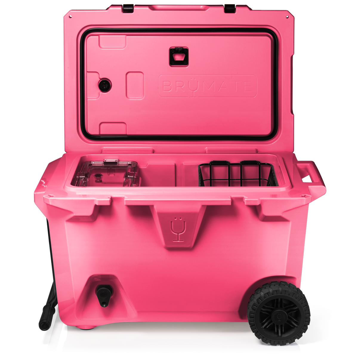 Brutank 55 quart rolling cooler neon pink - US 71713