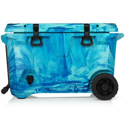 Brutank 55 quart rolling cooler ocean swirl - US 90116