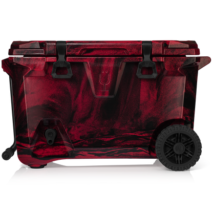 Brutank 55 quart rolling cooler red black swirl - US 67981