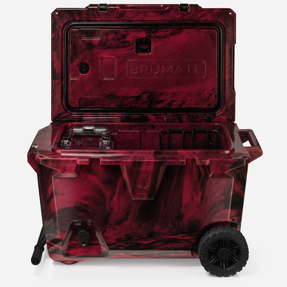 Brutank 55 quart rolling cooler red black swirl - US 67981